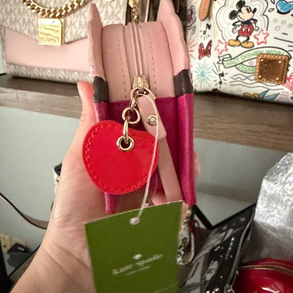 kate spade pink cupcake coin pouch with multicolor sprinkle gems - Picture 2 of 3